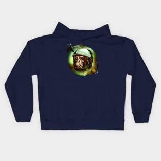 The Monkey in Space. For astronaut animal lovers and fun loving fashionistas. Get the space safari look. Kids Hoodie